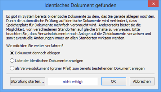 Identical documents detected